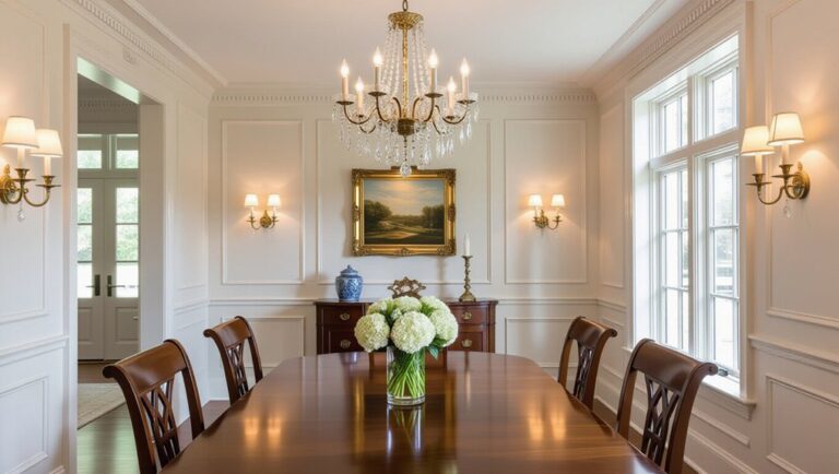 elegant dining room moldings