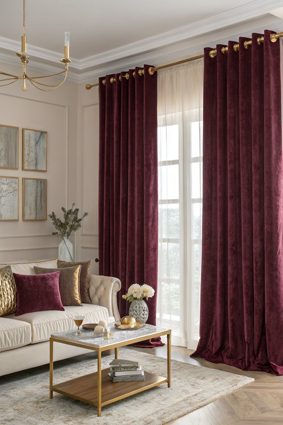 elegant velvet window treatments