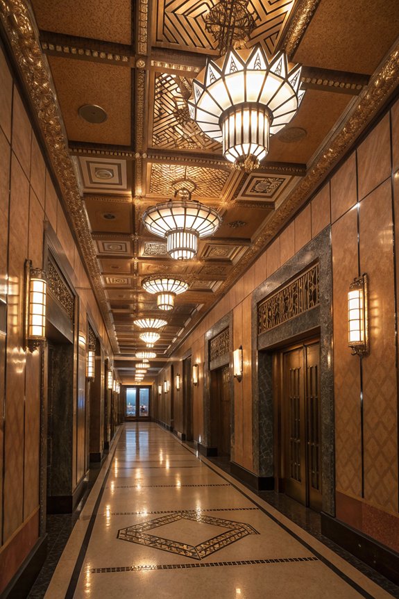 glamorous art deco lighting