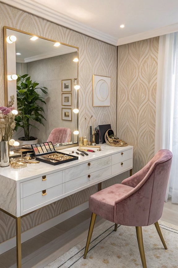 glamorous vanity area essentials