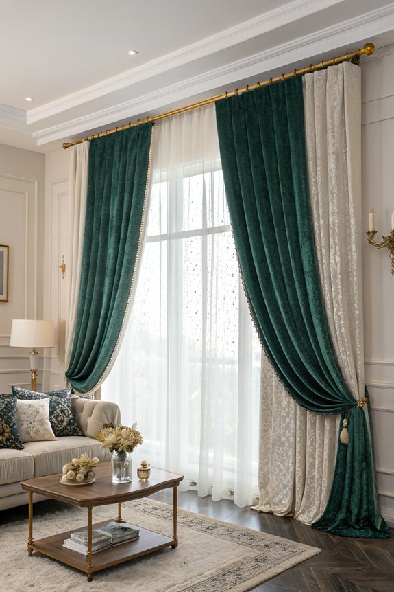 layered curtains enhance aesthetics