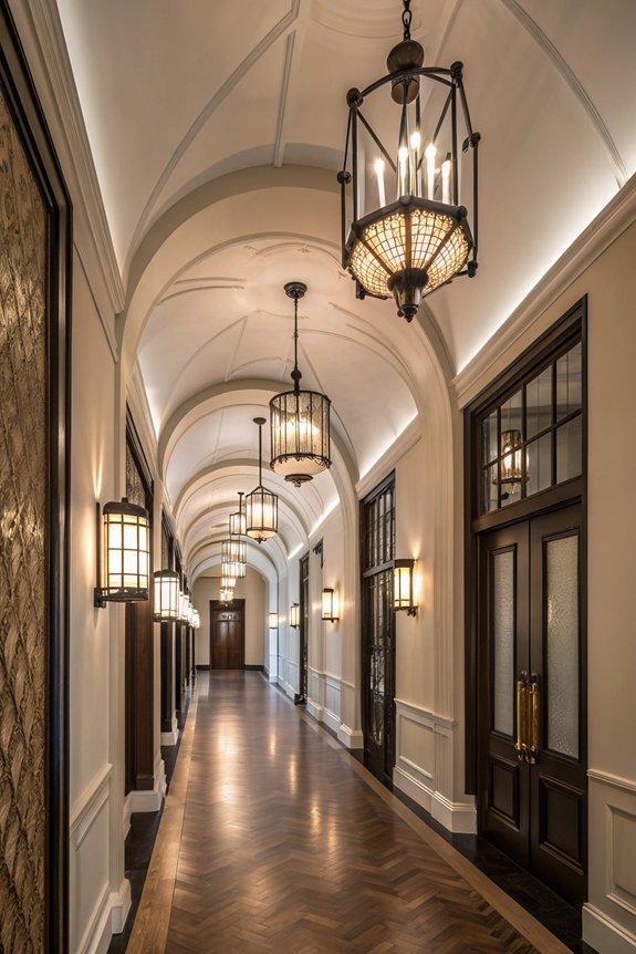 multi light hallway illumination options