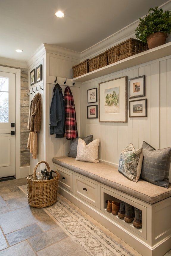 personalized mudroom bench decor