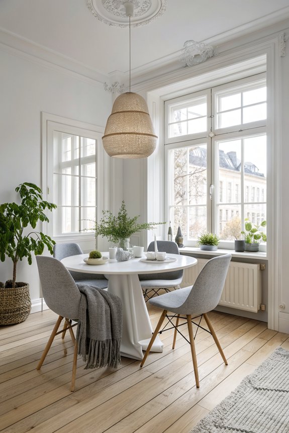 scandinavian minimalist dining design