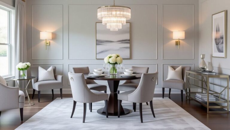 sophisticated gray dining aesthetics