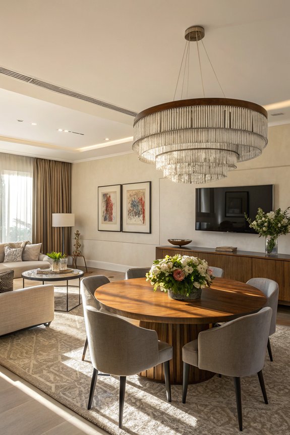 statement lighting enhances decor