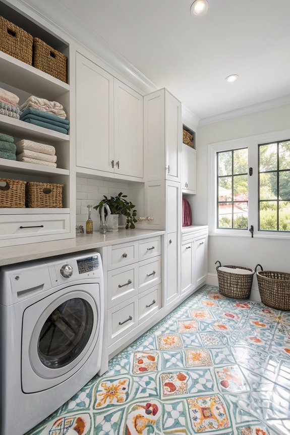 streamlined laundry room design