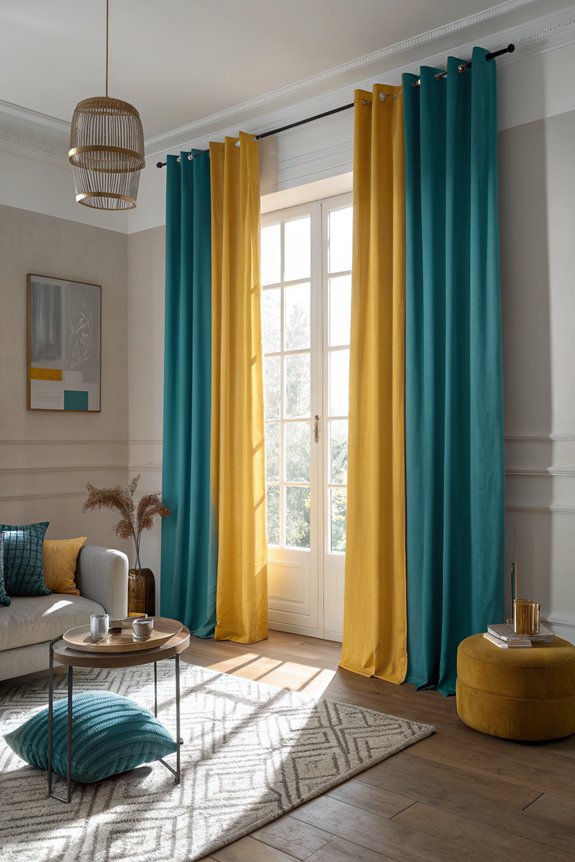 striking visual element curtains