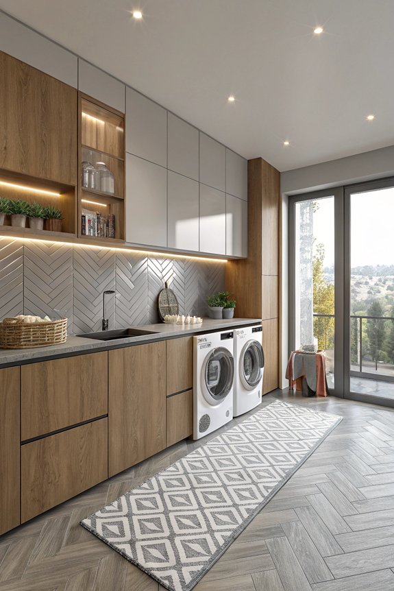 stylish laundry room flooring