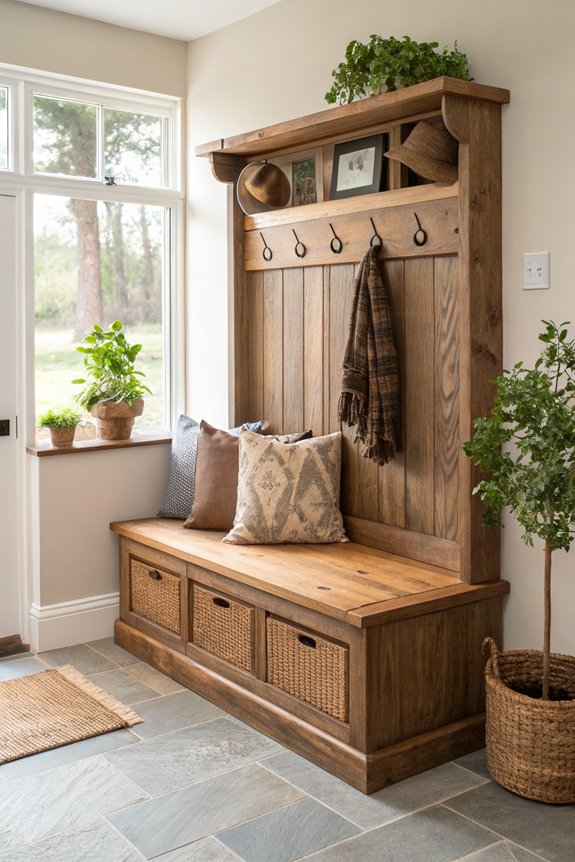 sustainable mudroom bench materials
