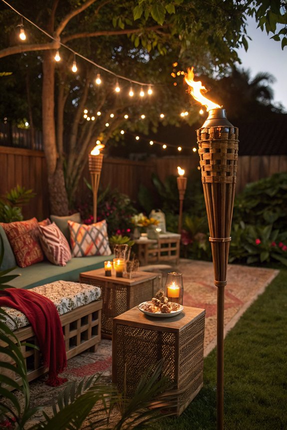 tropical ambiance with tiki