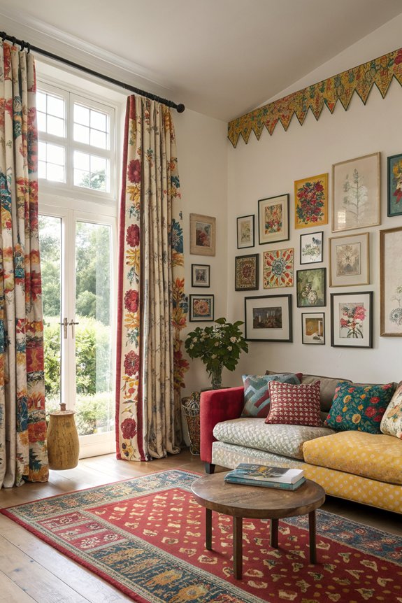 vibrant eclectic print decor