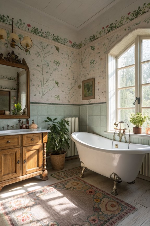 vintage charm with clawfoot tubs