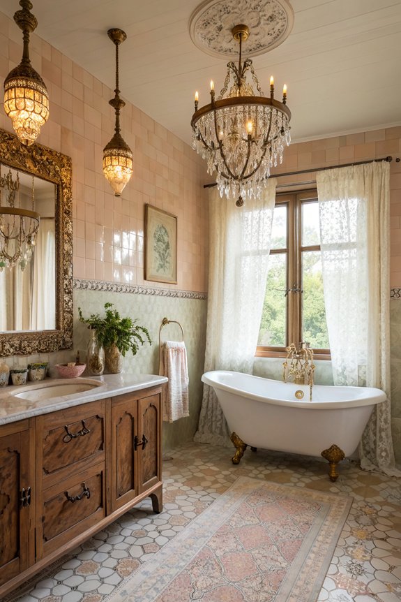 vintage lighting adds warmth