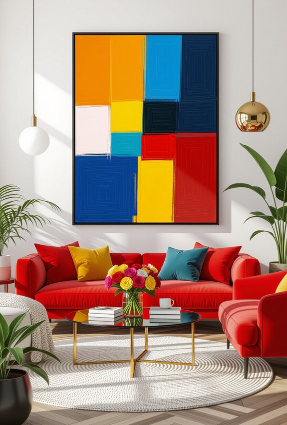 art as living room focal point