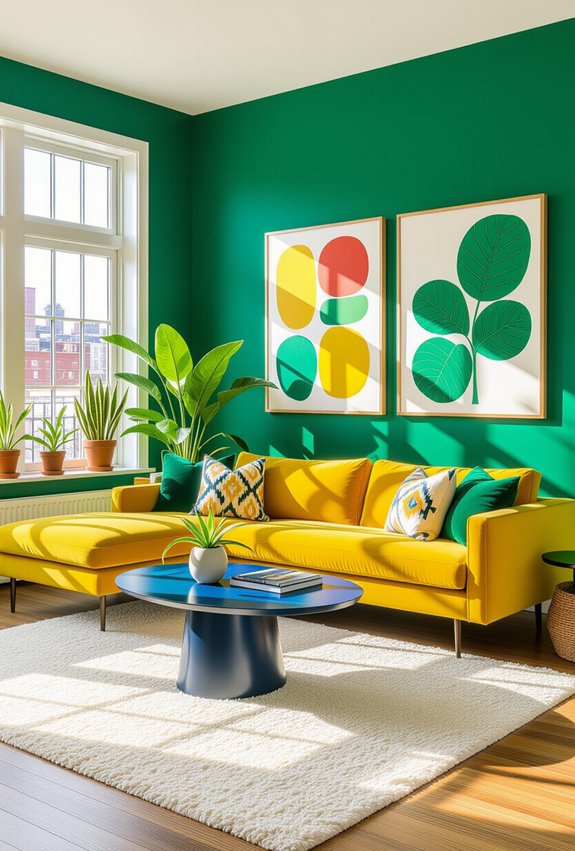 bold color accents enhance personality