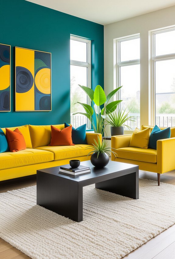 bold geometric color blocking