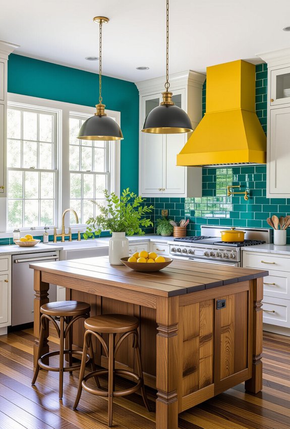 bold paint transforms kitchens