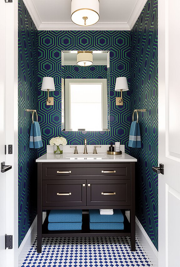 bold wallpaper feature wall