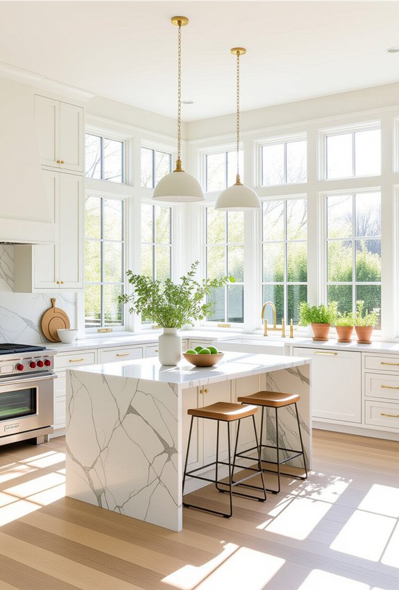 brighten kitchen with windows