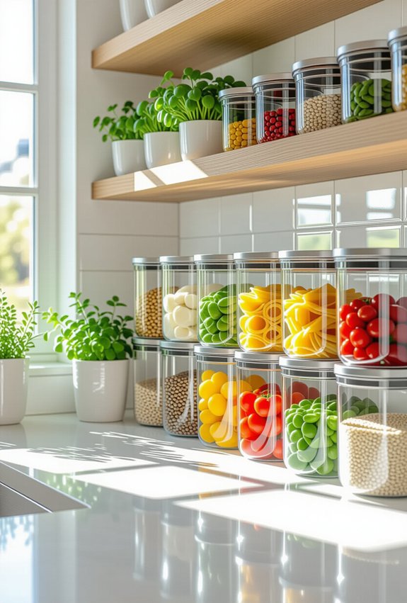 clear containers enhance organization