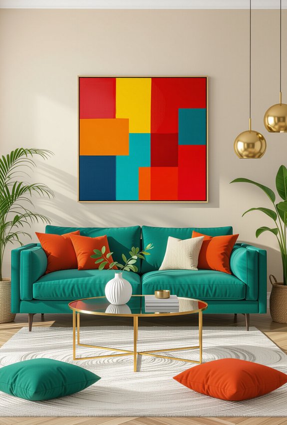 colorful living room serenity