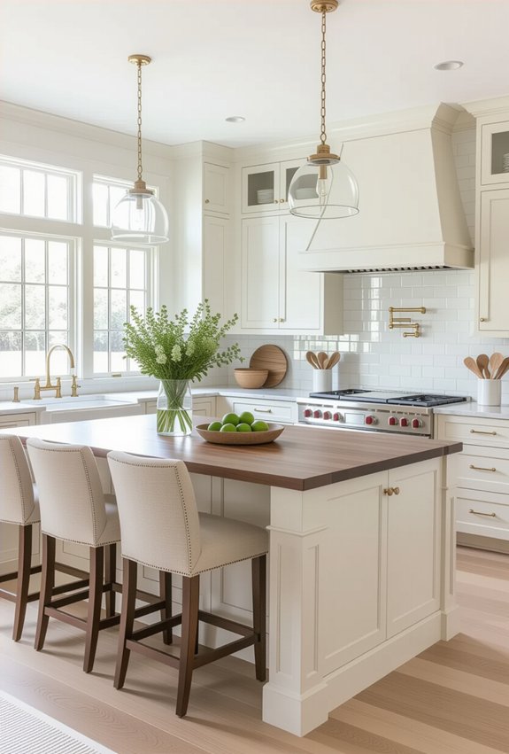 comfortable and functional kitchen island