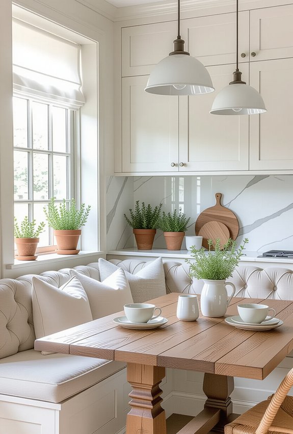 cozy family breakfast nook