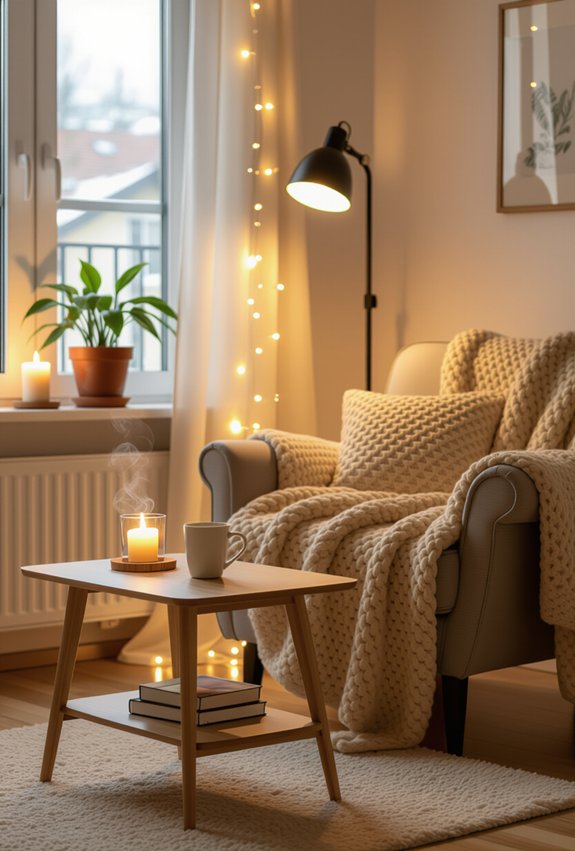 cozy layered lighting design