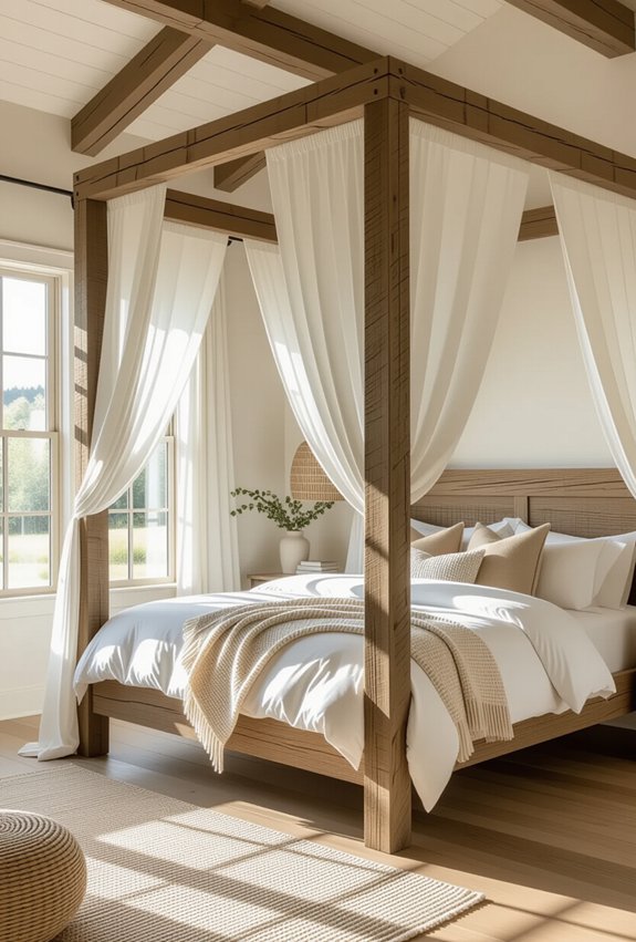 cozy rustic canopy retreat