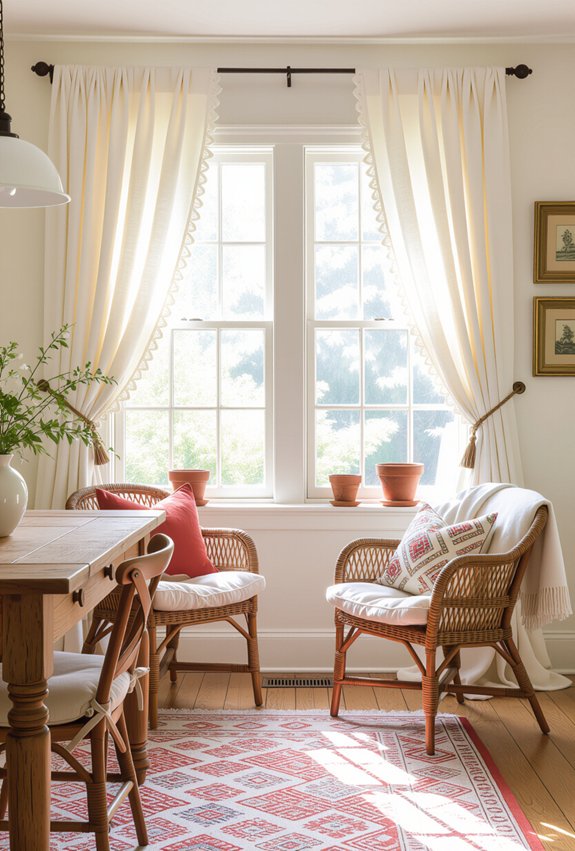 cozy textured fabric accents