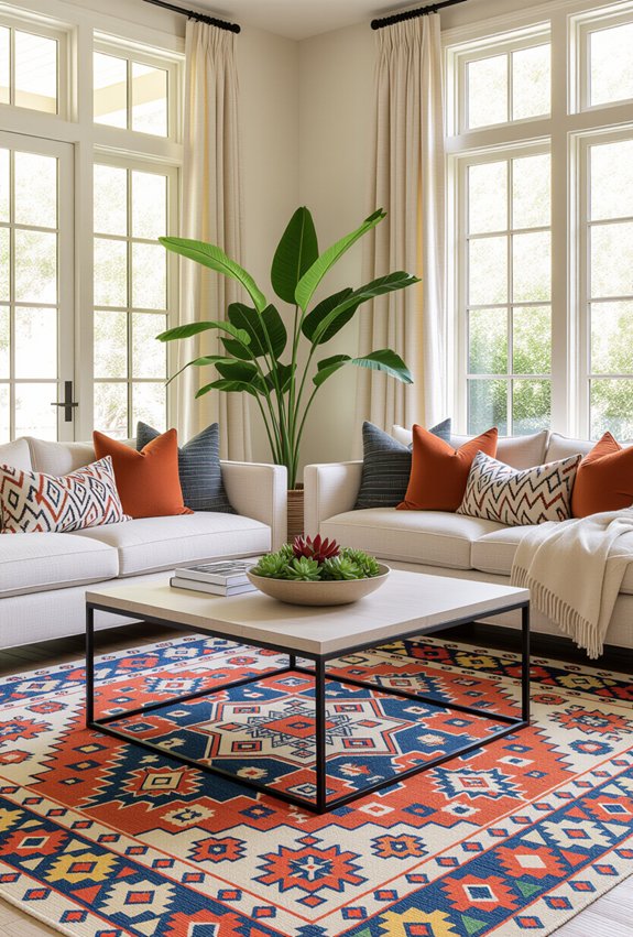 define spaces with rugs