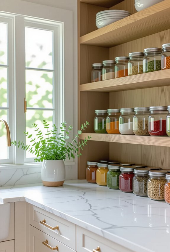 efficiently organized kitchen pantry