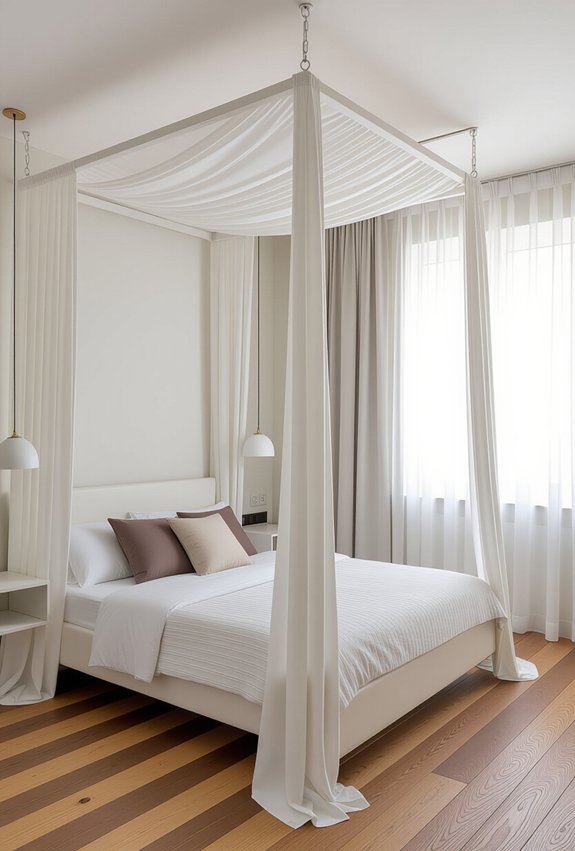 elegant space saving canopy beds