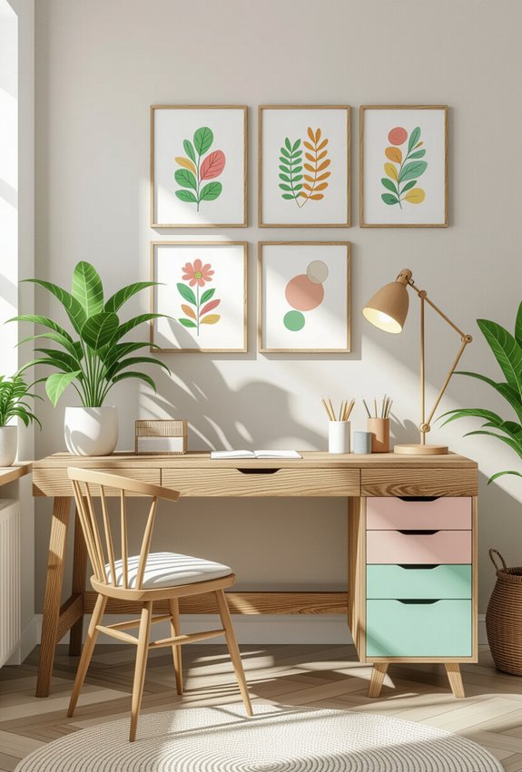 ergonomic bright personalized workspace