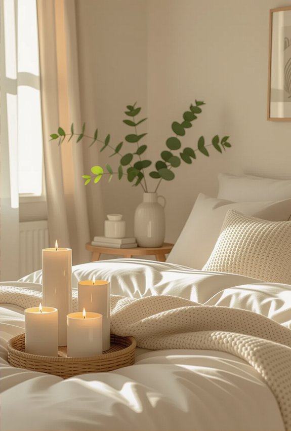 inviting atmosphere with candles