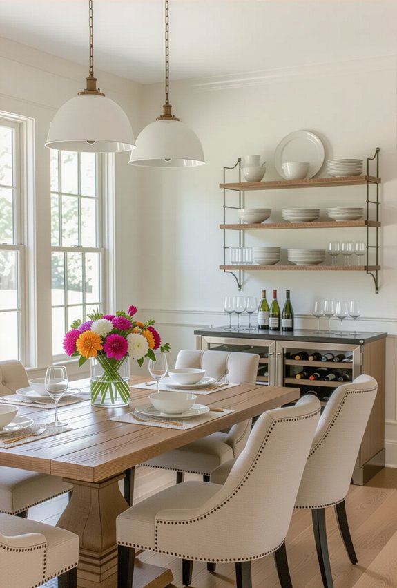 inviting dining room atmosphere