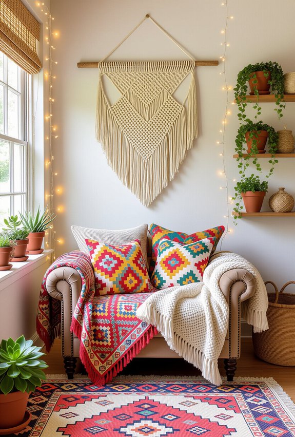 layered fabrics bohemian charm