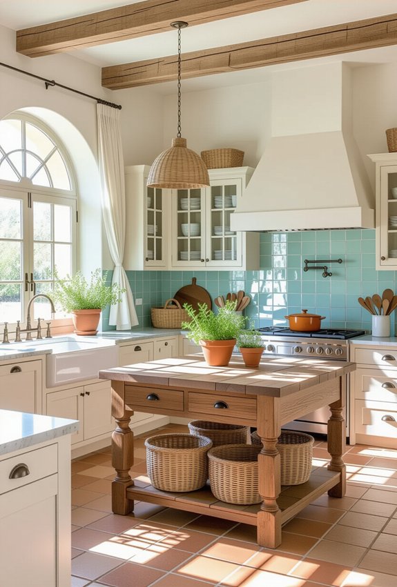 light filled mediterranean kitchen oasis