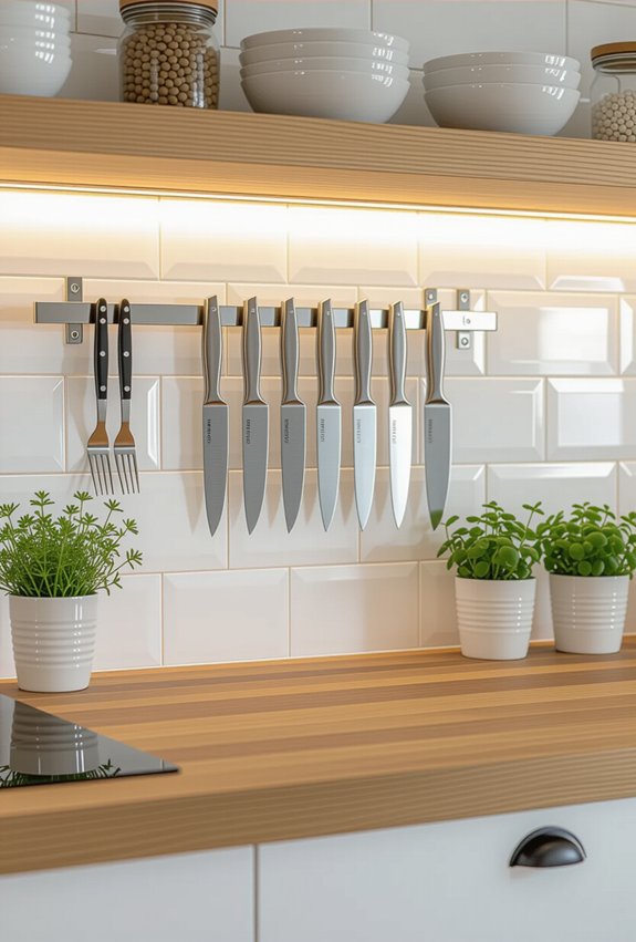 magnetic knife strip installation