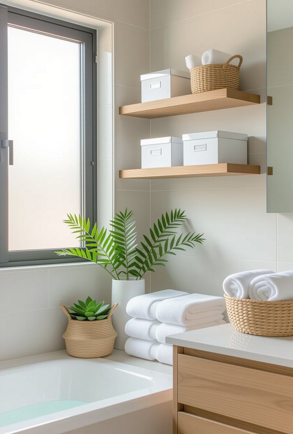 maximize bathroom storage space