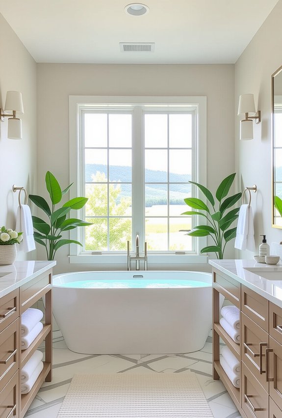 maximized functional bathroom layouts