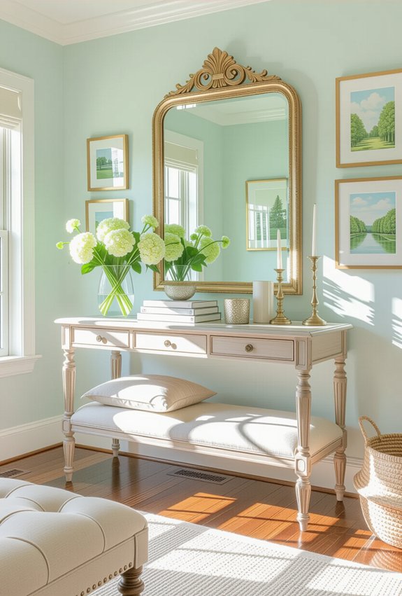 mirrors create spacious illusions