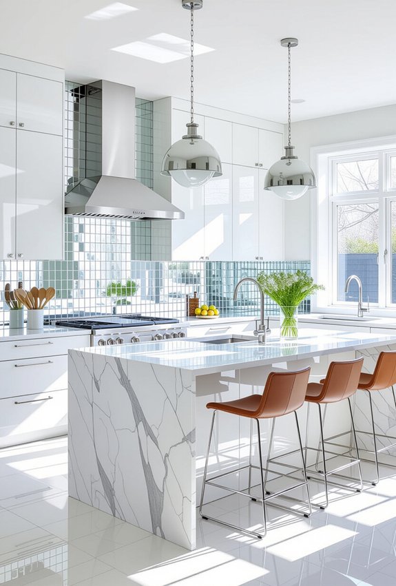 mirrors enhance kitchen space