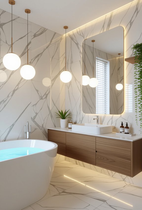 modernize bathroom lighting fixtures