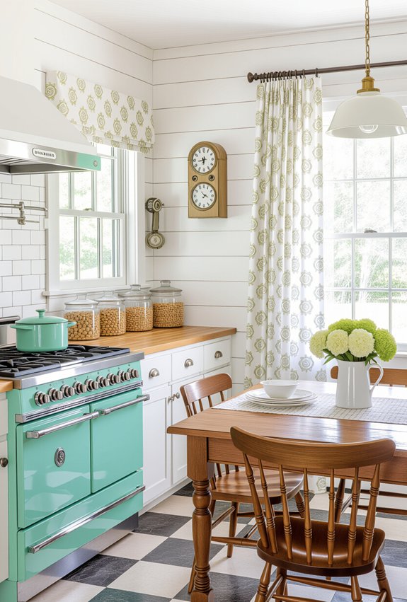 retro charm in kitchens