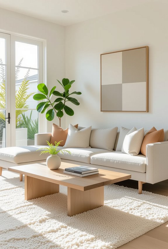 serene minimalist living room