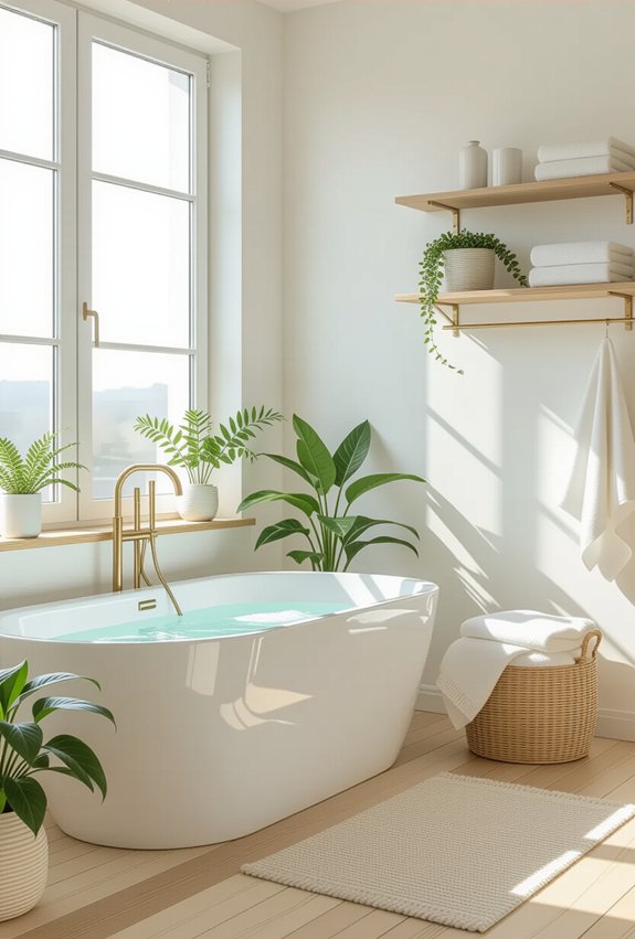 serene scandinavian bathroom design