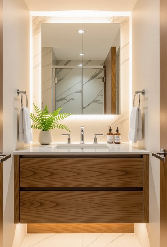 space saving folding vanity solution