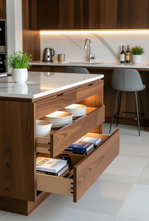 stylish compact kitchen storage